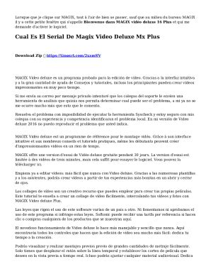 Completable En línea Cual Es El Serial De Magix Video Deluxe Mx Plus