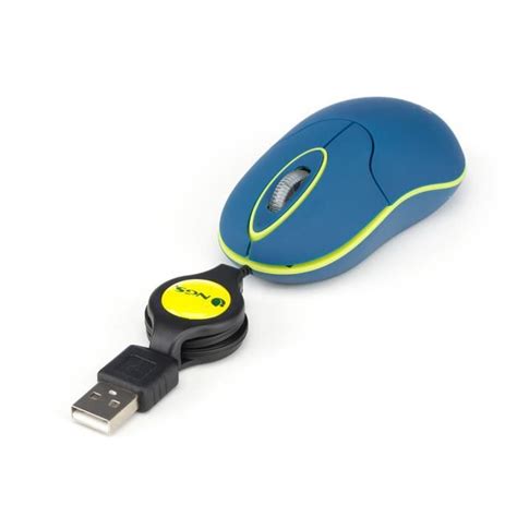 NGS Souris Optique USB 3 Boutons Bleu Câble 1000 dpi