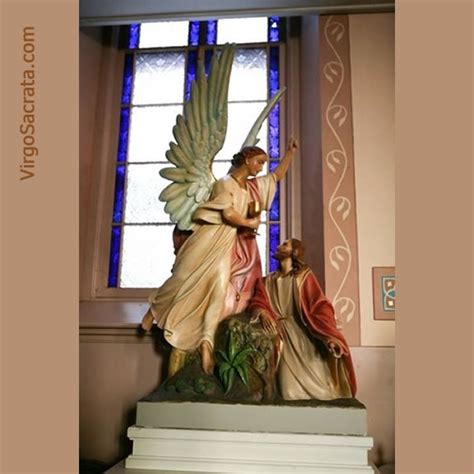 Statue of Jesus with Angel in the Garden of Olives ⋆ Virgo Sacrata