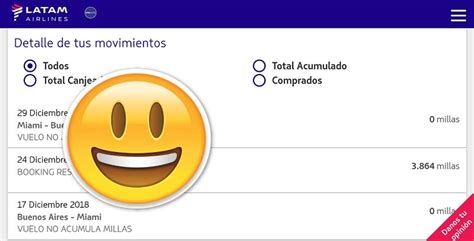 Se acreditaron rápido las millas LATAM Pass con Booking Info Viajera