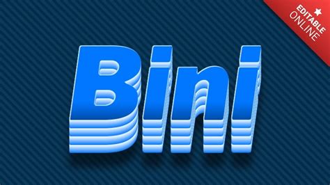 Bini 3d Layered Text Effect Generator