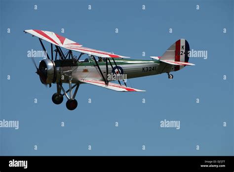 Avro Tutor S Biplane Aircraft At A Shuttleworth Collection Air