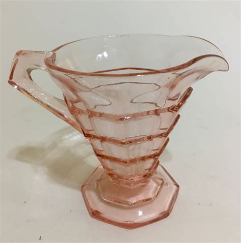 Indiana Glass Co Pink Depression Glass Creamer Tea Room Pattern 1923 1931