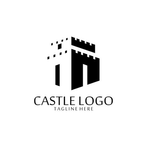 Plantilla De Icono De Logotipo De Castillo Vectorial Vector Premium