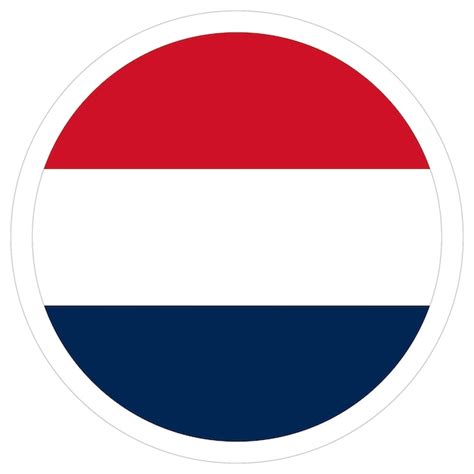 Flagge Der Niederlande In Runder Form Premium Vektor