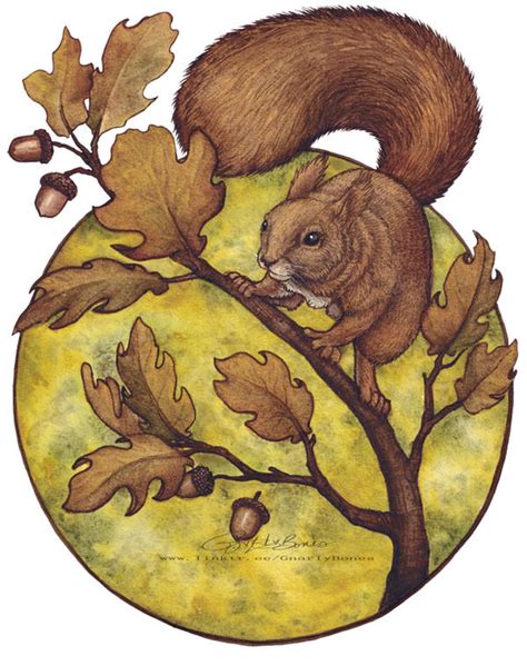 Autumn Squirrel by gnarly-bones on DeviantArt