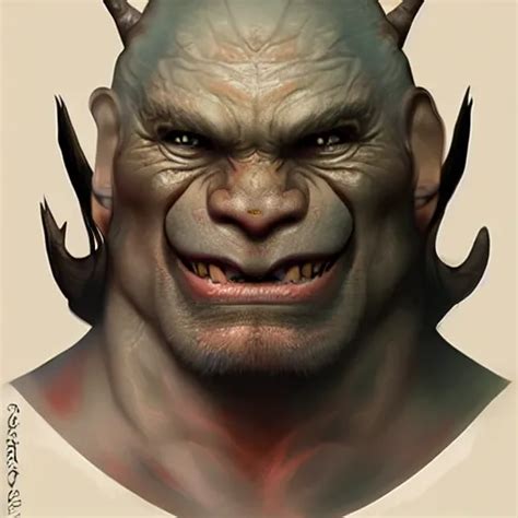 Detailed Portrait Painting Of An Orc Gentleman By Stable Diffusion