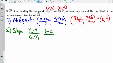 Perpendicular Bisector Theorem Formula