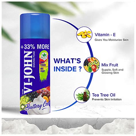 Buy Vi John Shaving Foam Fruit Fusion Prevents Cuts Razor Burns