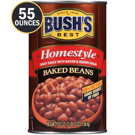 Bush S Homestyle Baked Beans Canned Beans 55 Oz Can