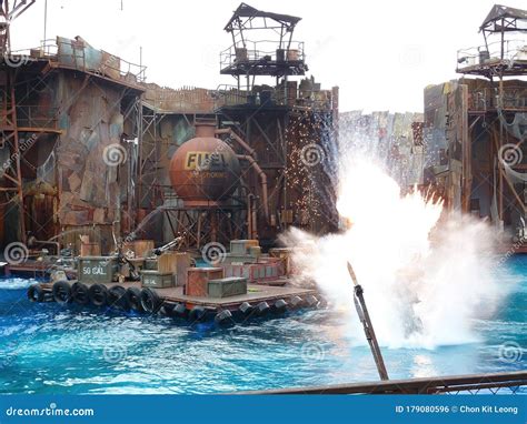 Waterworld Action Show In The Universal Studios Hollywood Editorial