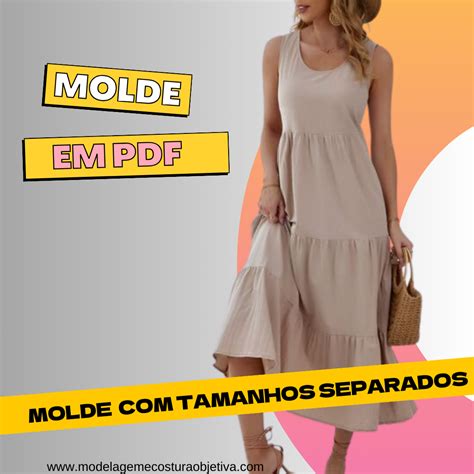 Molde Em Pdf Vestido Regata Saia Marias W A Machado Hotmart