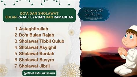 Doa Dan Sholawat Bulan Rajab Sya Ban Dan Ramadhan YouTube