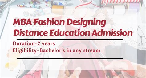 Mba Fashion Designing Distance Education Admission 2024 Eligibility Fee And Scope