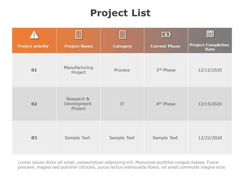 Project List 03 PowerPoint Template