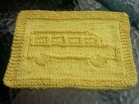 School Bus Knit Dishcloth Pattern By Lisa Millan Dishcloth Pattern