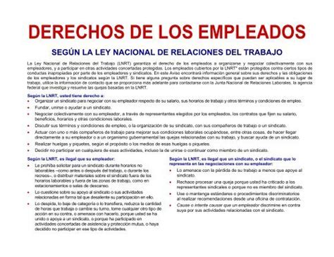 Derechos De Los Empleados