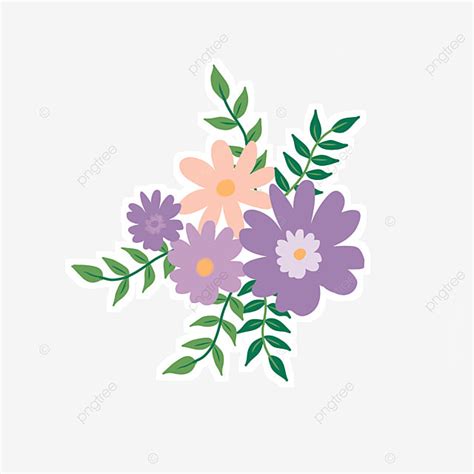 Pegatina Flor Simpel Lindo Png Flores Pegatina Icono Resaltado Png