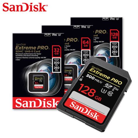 Sandisk 晟碟 Extreme Pro Sdxc 128g Uhs Ii U3 V90 高速 相機記憶卡 專業攝影 俗卡有力