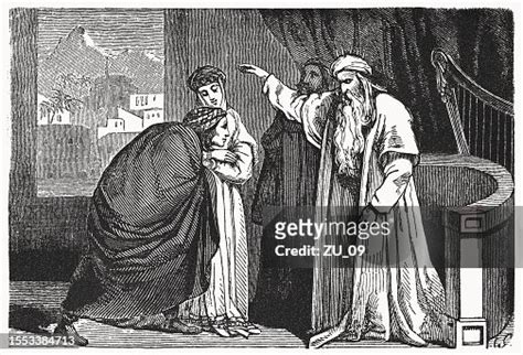 Solomon Becomes Davids Successor Woodcut Published 1835 High Res Vector