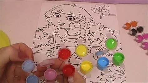 Nickelodeon Dora The Explorer Canvas And Paint Set Youtube