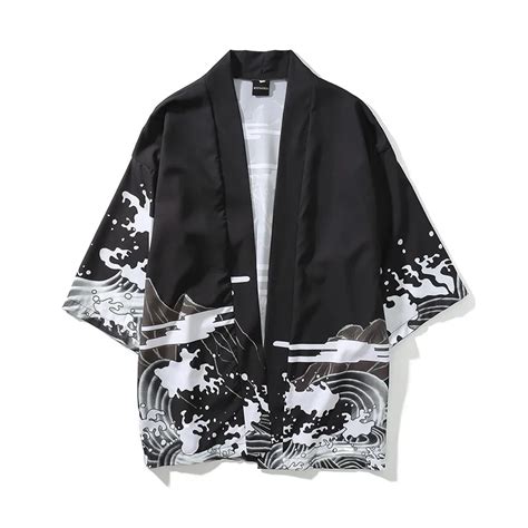 Kimono Cardigan Harajuku Blusa Camisa Hombres Mujeres Primavera Verano