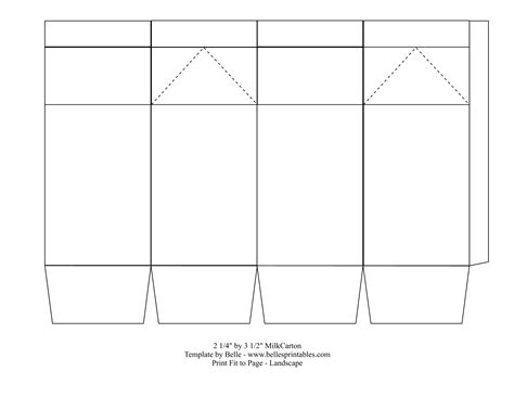 Printable Milk Carton Template