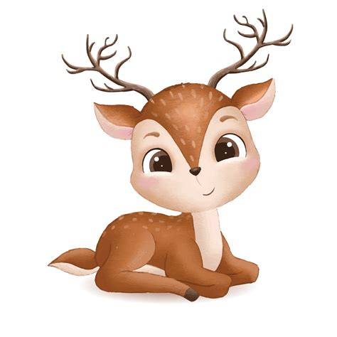 Deer Clipart Clipart - cute-baby-deer-side-view-clipart - Clip Art Library