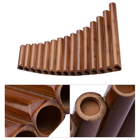 Pipe Pan Flute G Key Pipes Natural Bamboo Panpipes Chinese