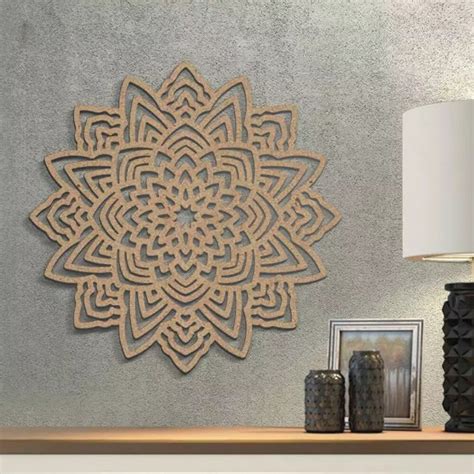 Quadro Decorativo Vazado Mandala Pontas X Cm Elo