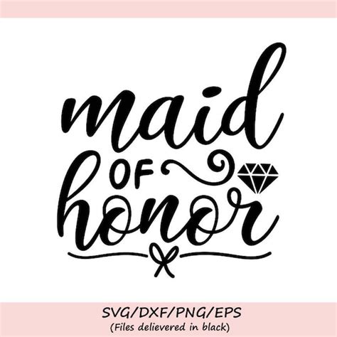 Maid Of Honor Svg Bride Svg Wedding Svg Bridesmaid Svg Etsy Australia