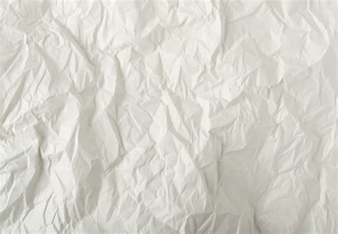 Premium Photo Sheet Of White Thin Crumpled Craft Paper Background Top