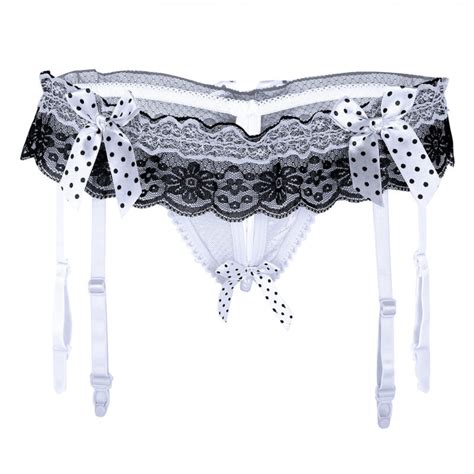 Women Lingerie Fishnet See Through Tie Side Crotchless G String Bikini Underwear EBay