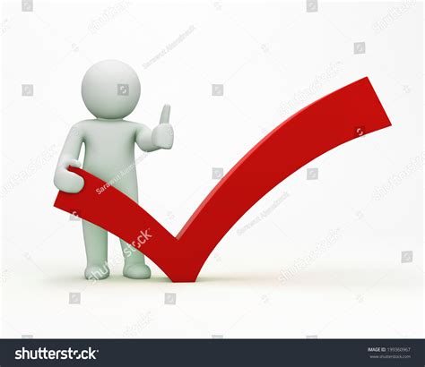 3d Man Check Mark Stok İllüstrasyon 199360967 Shutterstock