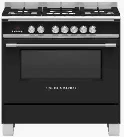 FISHER PAYKEL OR90SCG4B1 90cm Freestanding Cooker Dual Fuel 5 Burners