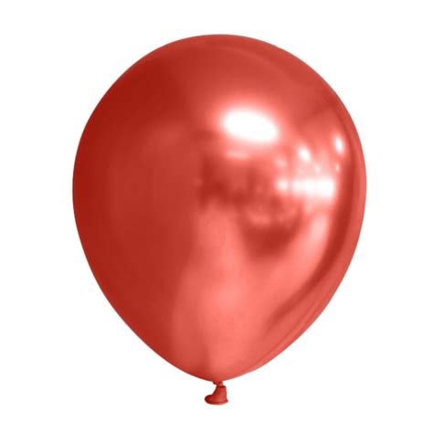 Ballons de baudruche Rouge 30 cm Platinum chromé France Effect