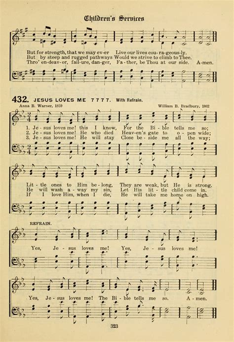 The Evangelical Hymnal 432 Jesus Loves Me This I Know Hymnary Org