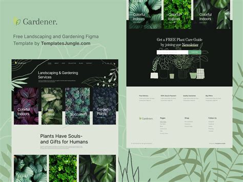 Gardener Free Landscaping And Gardening Figma Template