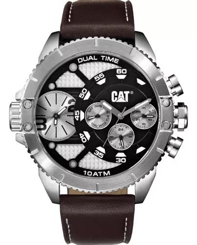 Reloj Caterpillar Hombre Sumergible Serie Dual Time Silver MercadoLibre