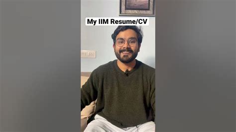 My Iim Cv Resume। The Iim Guy Shorts Youtube