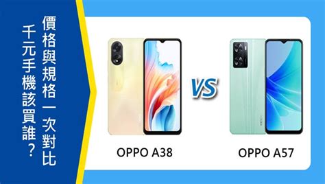 【機型比較】千元手機該買誰？oppo A38a57價格與規格效能一次對比！