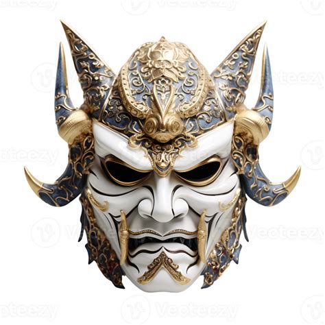 Ai Generated Japanese Samurai Mask No Background 37752986 Png