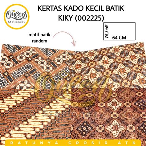 Jual Lembar Kertas Kado Kecil Batik Kiky Pembungkus Hadiah Wrapping