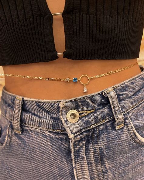 K Gold Waist Chain Belly Chain Bikini Body Jewelry Beach Etsy