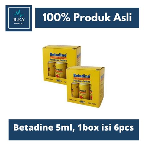 Jual Betadine 5ml 1box Isi 6pcs Shopee Indonesia