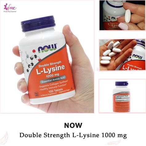 Viên Uống Now Double Strength L Lysine 1000mg Essential Amino Acid 100