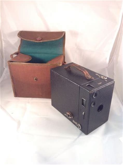 1916 Kodak Canada Brownie Box Camera With Original Canvas Case Canvas