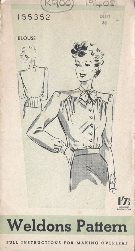 S Vintage Vogue Sewing Pattern B Blouse R The Vintage