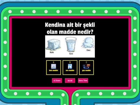 4 Sınıf Maddenin Halleri Testi Gameshow quiz