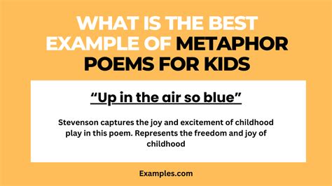 Metaphor Poems For Kids 14 Examples